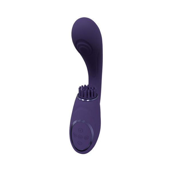 VIVE GEN Rechargeable Triple Motor G-Spot Vibrator with Pulse Wave and Vibrating Bristles Purple - Image 5