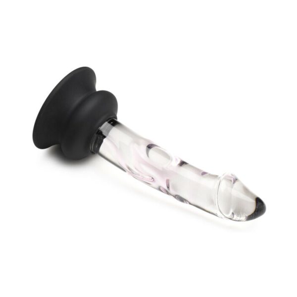 Pleasure Crystals 5.6 in. Glass Dildo with Silicone Base - Image 3