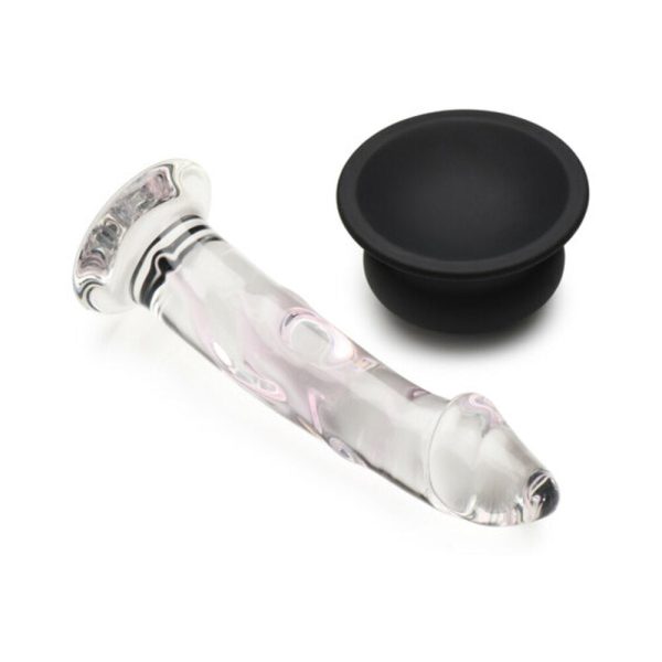 Pleasure Crystals 5.6 in. Glass Dildo with Silicone Base - Image 6