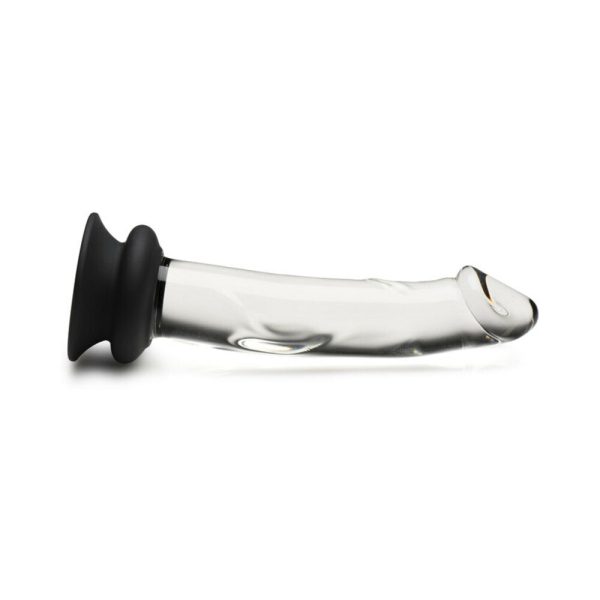 Pleasure Crystals 7.6 in. Glass Dildo with Silicone Base - Image 3
