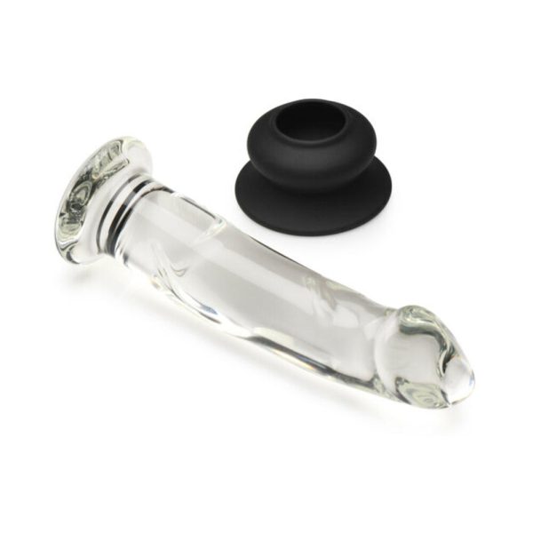 Pleasure Crystals 7.6 in. Glass Dildo with Silicone Base - Image 5
