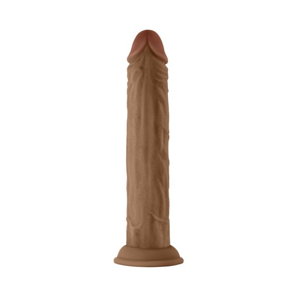 Shaft Model J: 9.5 in. Dual Density Silicone Dildo Oak - Image 4