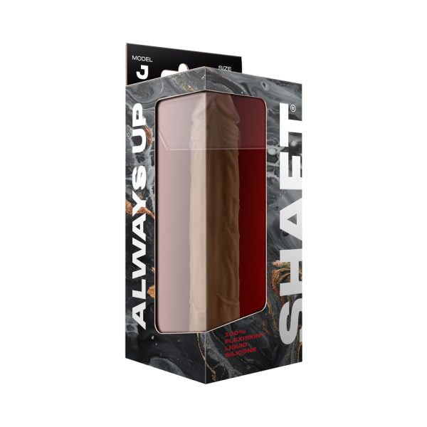 Shaft Model J: 9.5 in. Dual Density Silicone Dildo Oak - Image 7