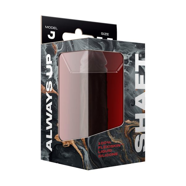 Shaft Model J: 5.5 in. Dual Density Silicone Dildo Mahogany - Image 6
