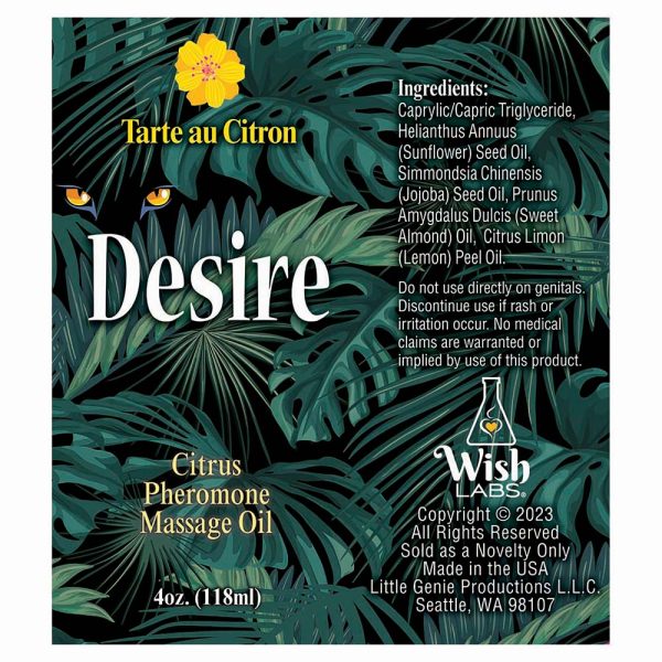 Desire Pheromone Massage Oil Citrus 4 oz. - Image 2