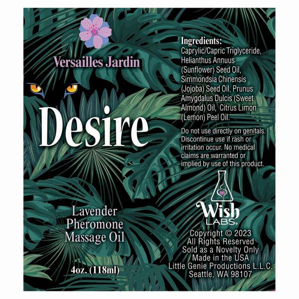 Desire Pheromone Massage Oil Lavender 4 oz. - Image 2