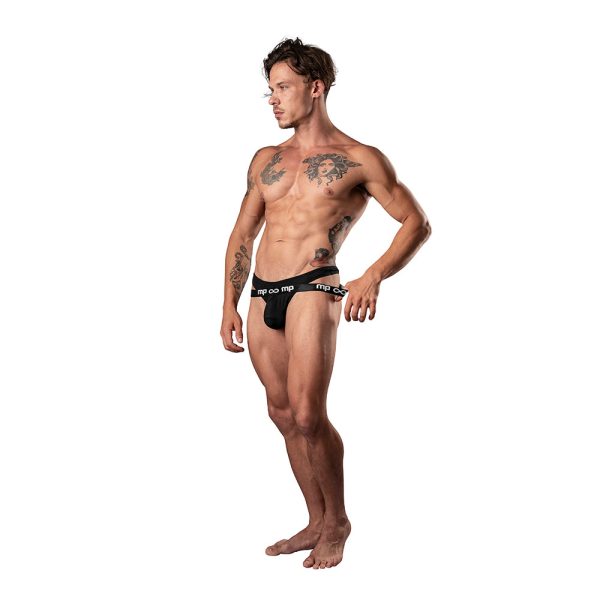 Male Power Infinite Comfort Amplifying Strappy Thong Black L/XL - Image 2