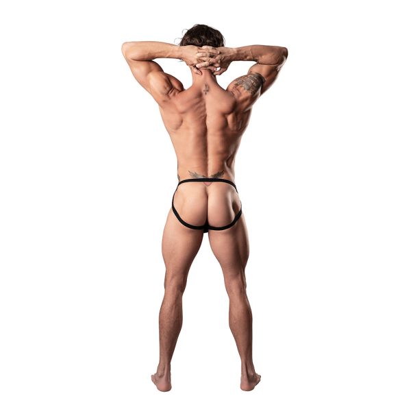 Male Power Show Stopper Jock Silver Mesh Dot S/M - Image 3