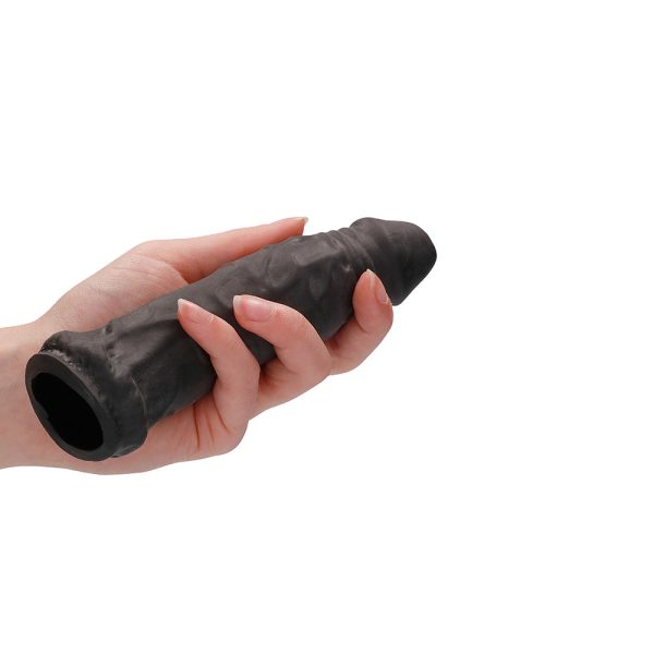 RealRock Skin 6 in. Penis Extender Sleeve Black - Image 7
