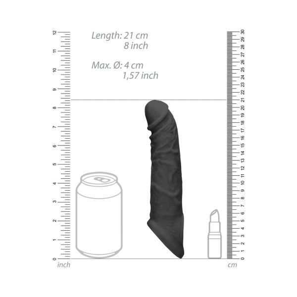 RealRock Skin 8 in. Penis Extender Sling Black - Image 10