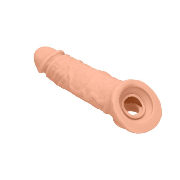 RealRock Skin 8 in. Penis Extender Sling Beige - Image 6
