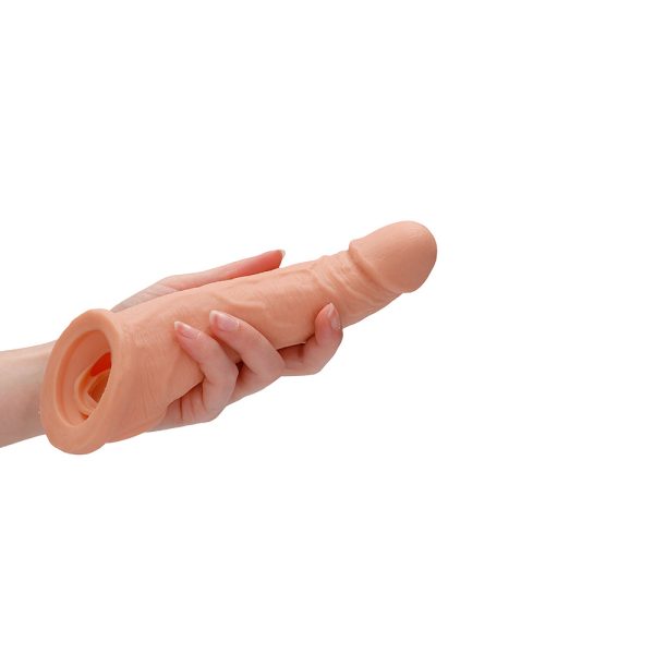 RealRock Skin 8 in. Penis Extender Sling Beige - Image 7