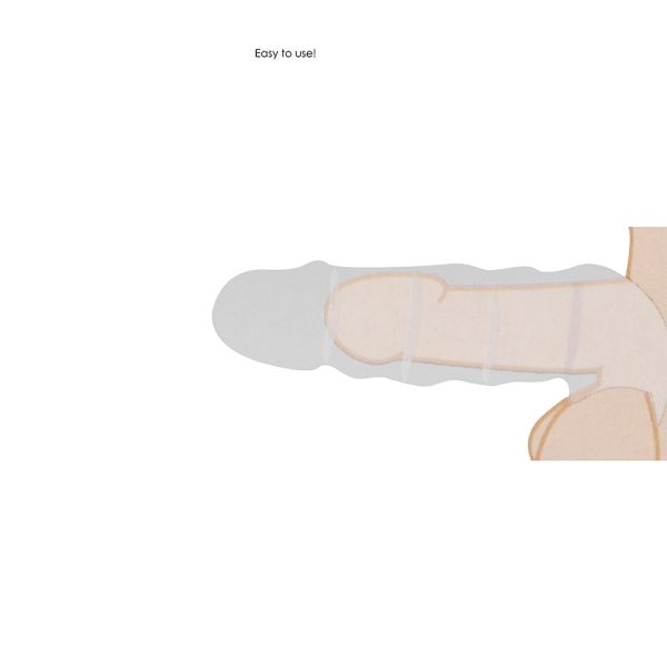 RealRock Skin 8 in. Penis Extender Sling Beige - Image 8