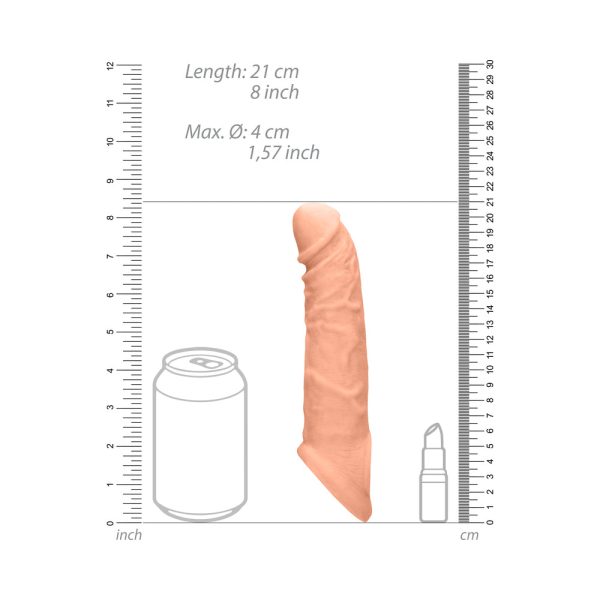 RealRock Skin 8 in. Penis Extender Sling Beige - Image 10