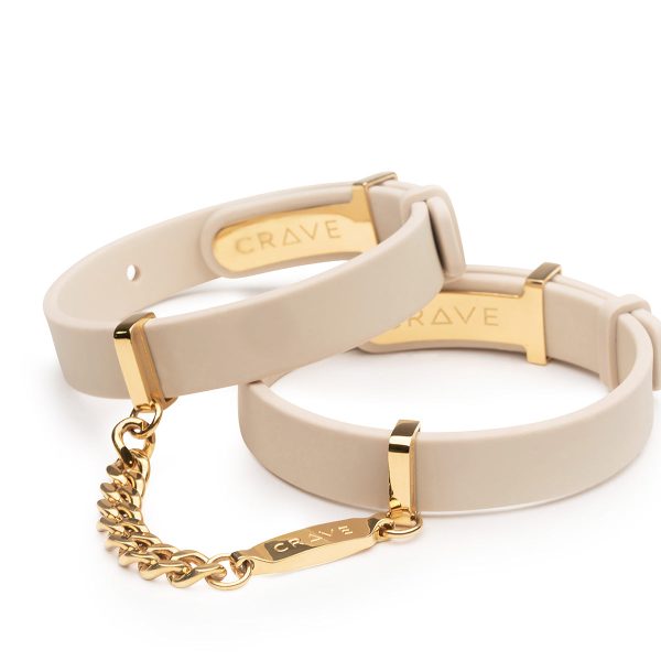 Crave ID Cuffs Beige/24kt Gold - Image 2