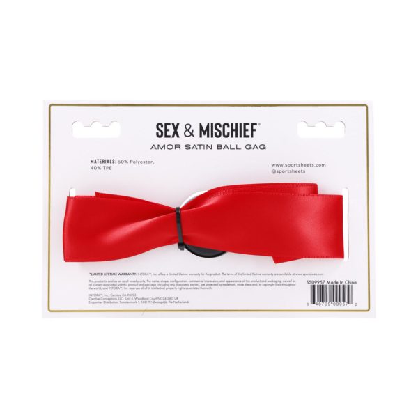 Sportsheets Sex & Mischief Amor Satin Ball Gag - Image 6