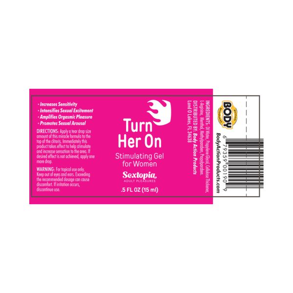 Sextopia Turn Her On Stimulating Gel For Women .5 oz. Bottle - Image 2