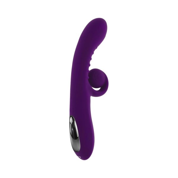 Playboy Curlicue Rechargeable Dual Stim Vibrator Silicone Acai - Image 4