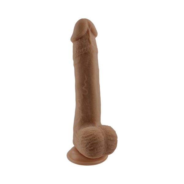 Selopa Natural Feel Flexskin Bendable Dildo with Moving Material 7 in. Dark - Image 8