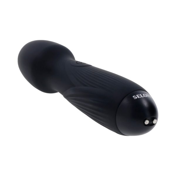 Selopa Power Trip Rechargeable Vibrating Wand Silicone Black - Image 3