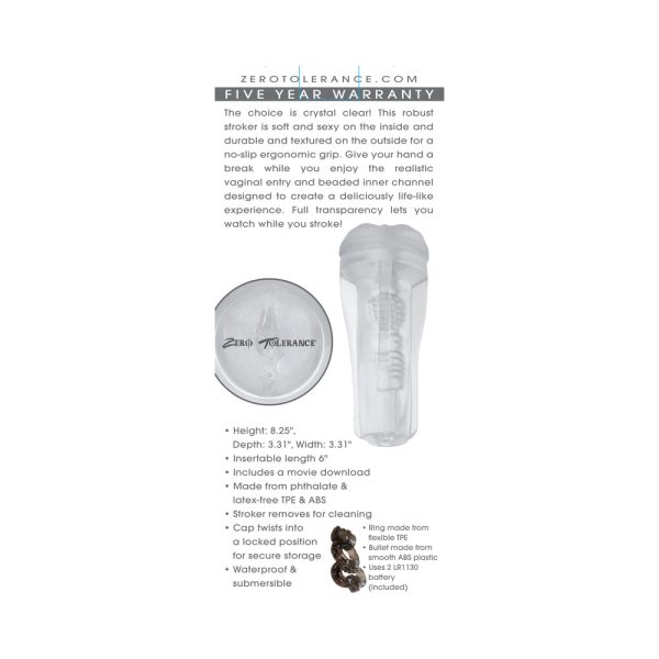 Zero Tolerance The Clear Choice Stroker TPE Clear - Image 9