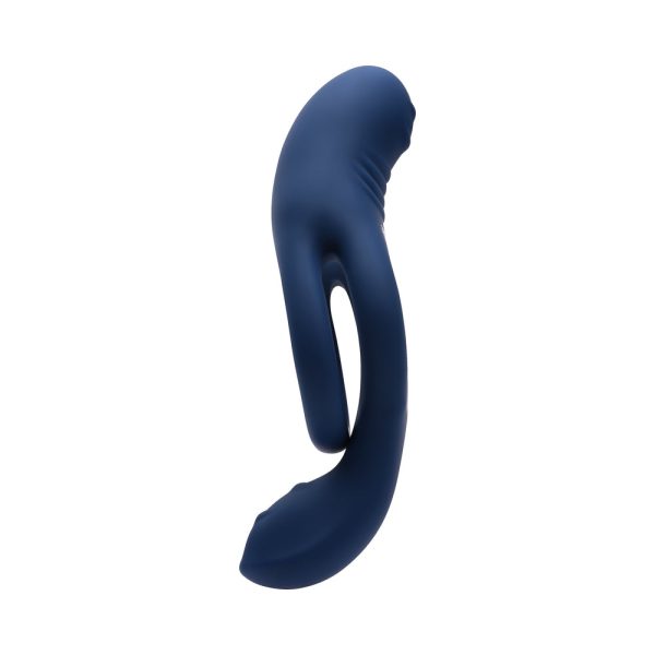 Zero Tolerance Ring Around the Rosy Rechargeable Vibrating Dual C-Ring Silicone Blue - Image 3