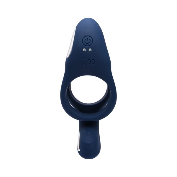 Zero Tolerance Ring Around the Rosy Rechargeable Vibrating Dual C-Ring Silicone Blue - Image 6