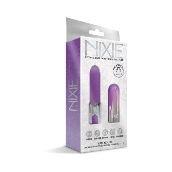 Nixie Smooch Rechargeable Lipstick Vibrator Purple Ombre - Image 5