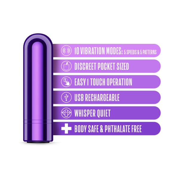 Kool Vibes Rechargeable Mini Bullet Grape - Image 5