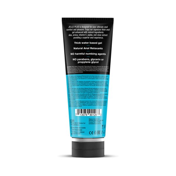 Wicked Jelle Plus Anal Lubricant with Relaxants 8 oz. - Image 2