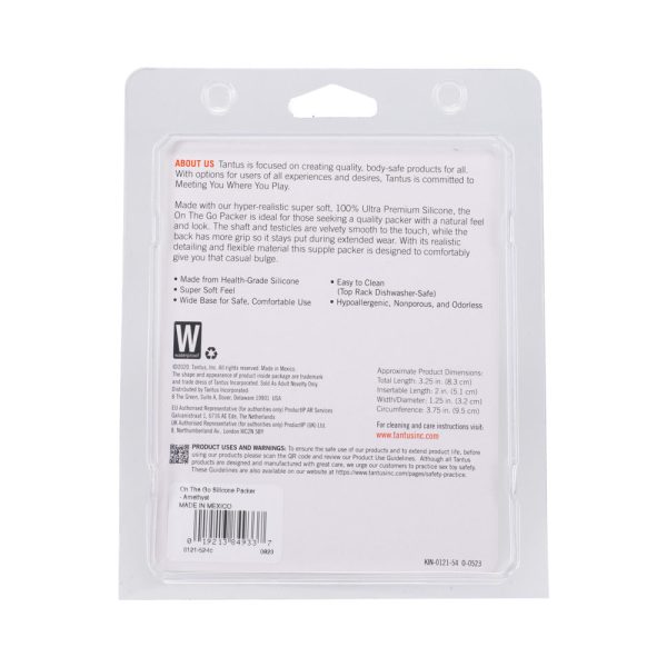 Tantus On The Go Silicone Packer Amethyst (Clamshell) - Image 7