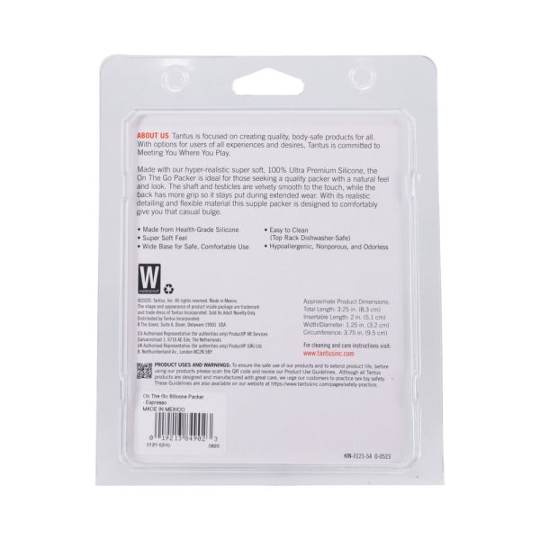 Tantus On The Go Silicone Packer Espresso (Clamshell) - Image 7