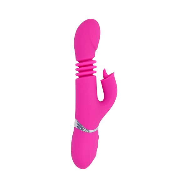 Evolved Pink Dragon Rechargeable Thrusting Dual Stimulator Silicone Pink - Image 6