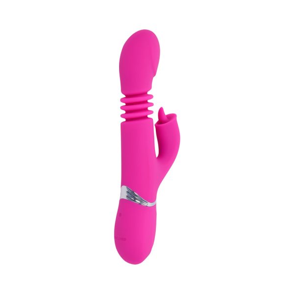 Evolved Pink Dragon Rechargeable Thrusting Dual Stimulator Silicone Pink - Image 8