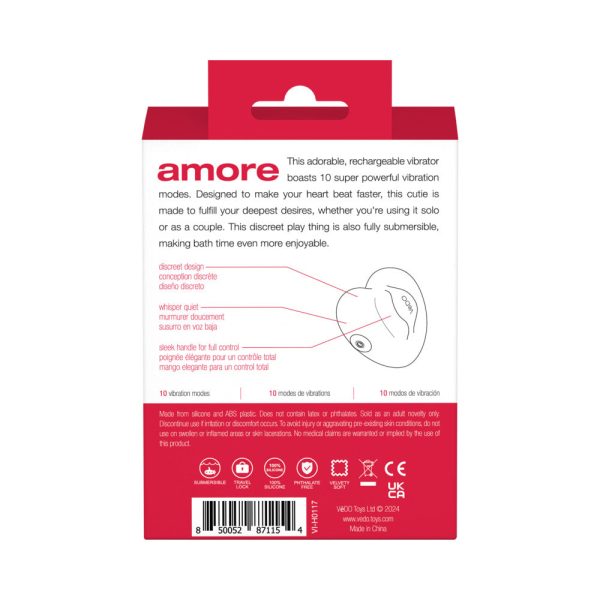 VeDO Amore Rechargeable Pleasure Vibe Red - Image 8