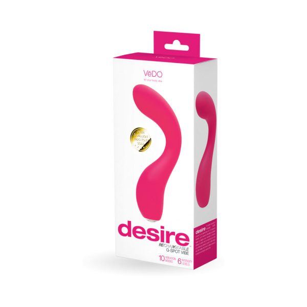 VeDO Desire Rechargeable G-Spot Vibe Pink - Image 5