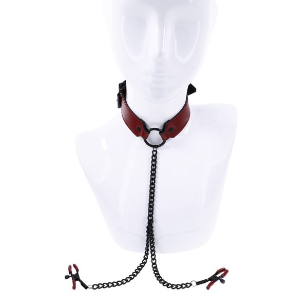 Sportsheets Saffron Collar with Nipple Clamps - Image 3