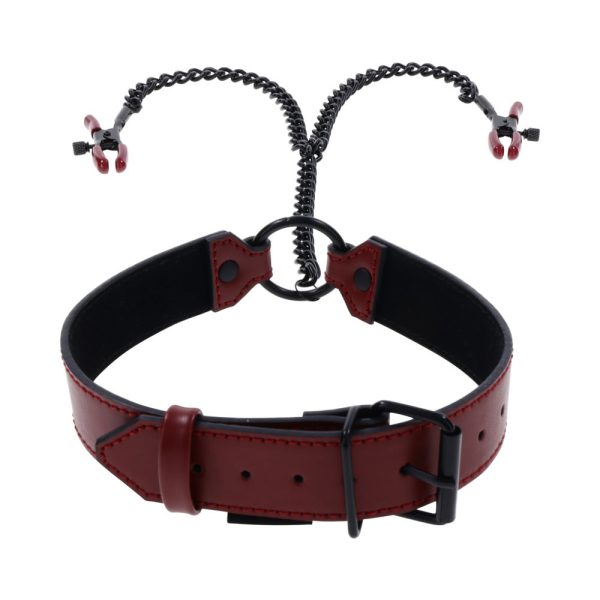 Sportsheets Saffron Collar with Nipple Clamps - Image 7