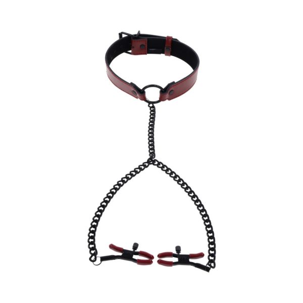 Sportsheets Saffron Collar with Nipple Clamps - Image 8