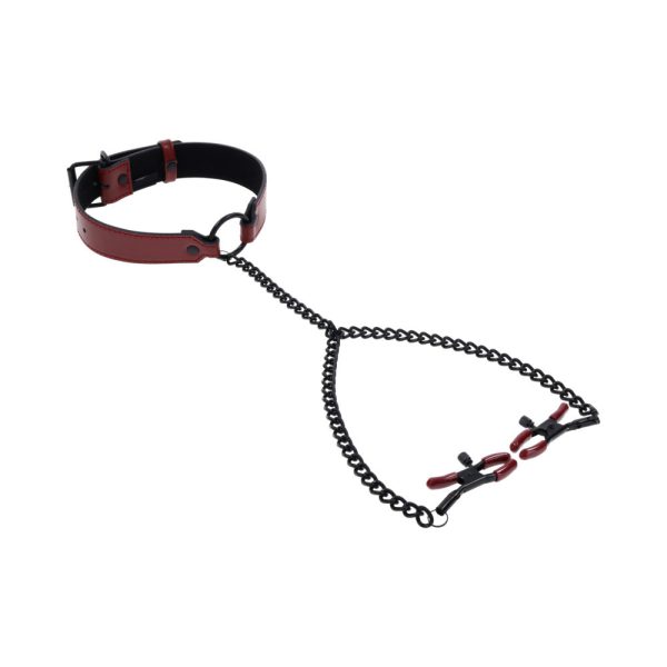 Sportsheets Saffron Collar with Nipple Clamps - Image 9