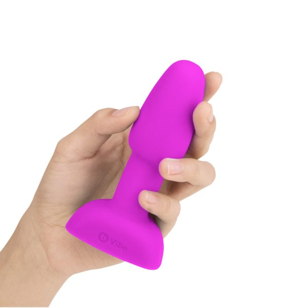 b-Vibe Rimming Petite Rotating and Vibrating Remote Control Plug Fuchsia - Image 6