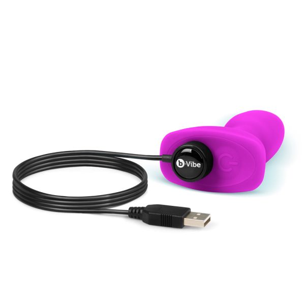 b-Vibe Rimming Petite Rotating and Vibrating Remote Control Plug Fuchsia - Image 7