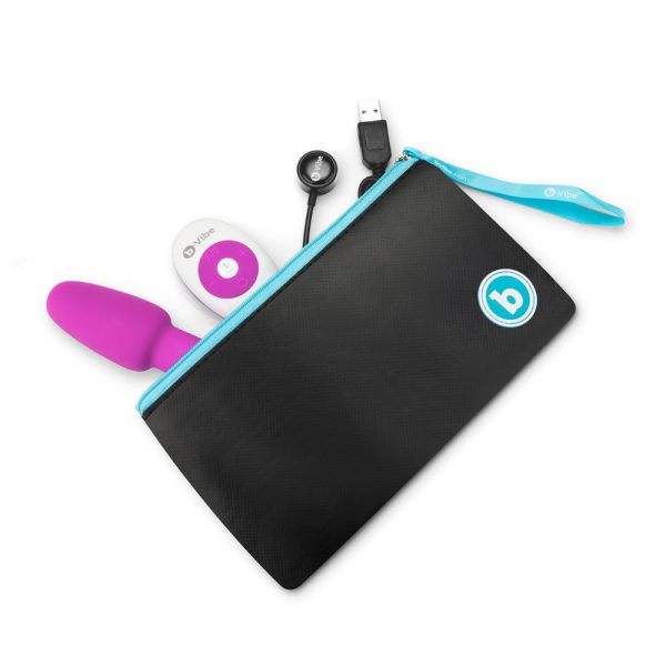 b-Vibe Rimming Petite Rotating and Vibrating Remote Control Plug Fuchsia - Image 9