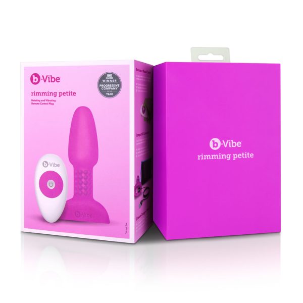 b-Vibe Rimming Petite Rotating and Vibrating Remote Control Plug Fuchsia - Image 10