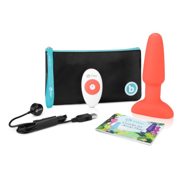 b-Vibe Rimming 2 Rotating and Vibrating Remote Control Plug Orange - Image 8