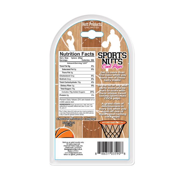 Sports Nuts Cock Pop Basketballs Chocolate - Image 2
