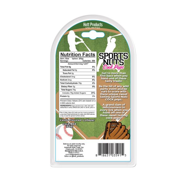 Sports Nuts Cock Pop Baseballs Vanilla - Image 2
