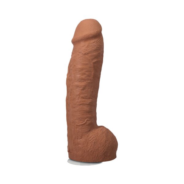 The Realistic Cock Hung 12 in. ULTRASKYN Vac-U-Lock Dildo Caramel - Image 2