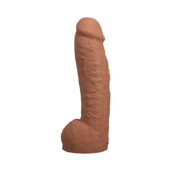The Realistic Cock Hung 12 in. ULTRASKYN Vac-U-Lock Dildo Caramel - Image 4