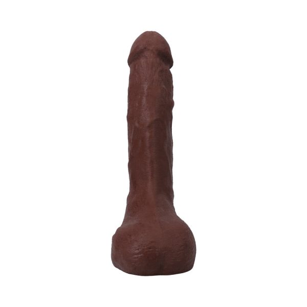 The Realistic Cock Squirting 9.5 in. ULTRASKYN Vac-U-Lock Dildo Chocolate - Image 3